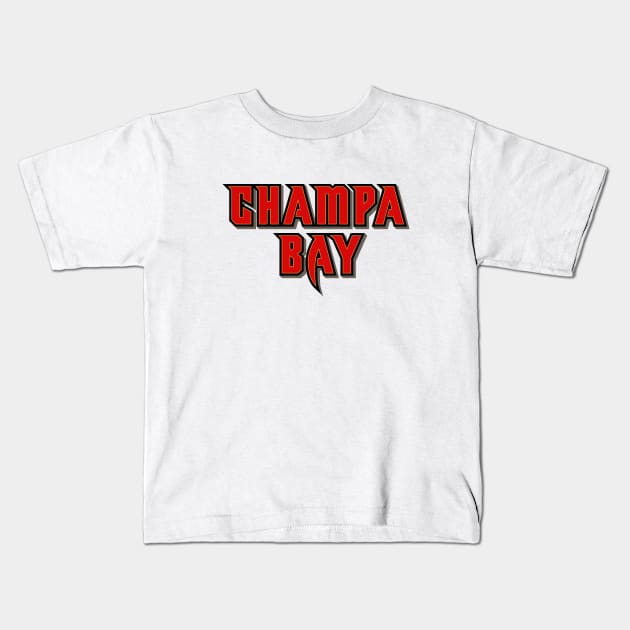 Champa Bay - White/Red Kids T-Shirt by KFig21